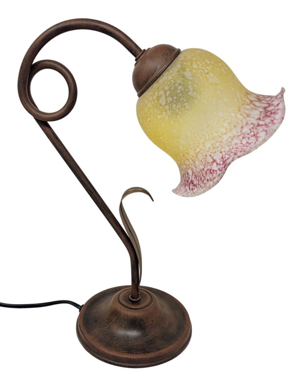 Sobremesa Forja Patina Marrón Tulipa...