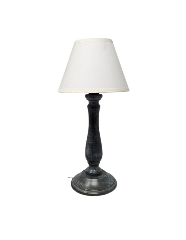 Sobremesa Madera Columna Decapado Azul