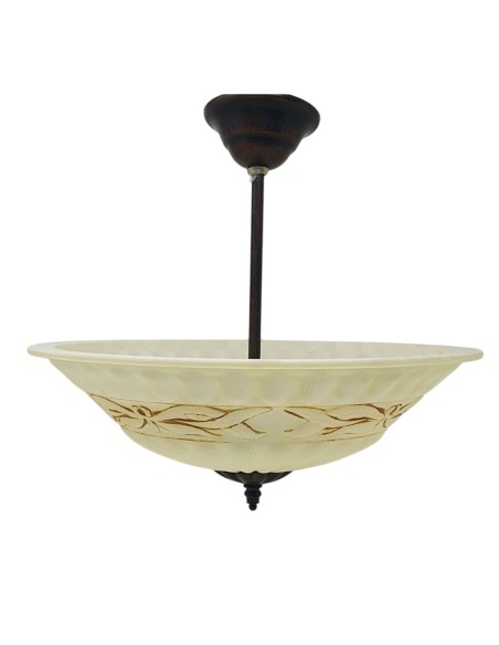 Lámpara Colgante 3 Luces Forja Marrón