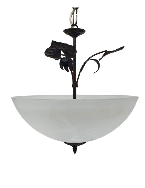 Lámpara de Forja Cuerpo Marrón Patina