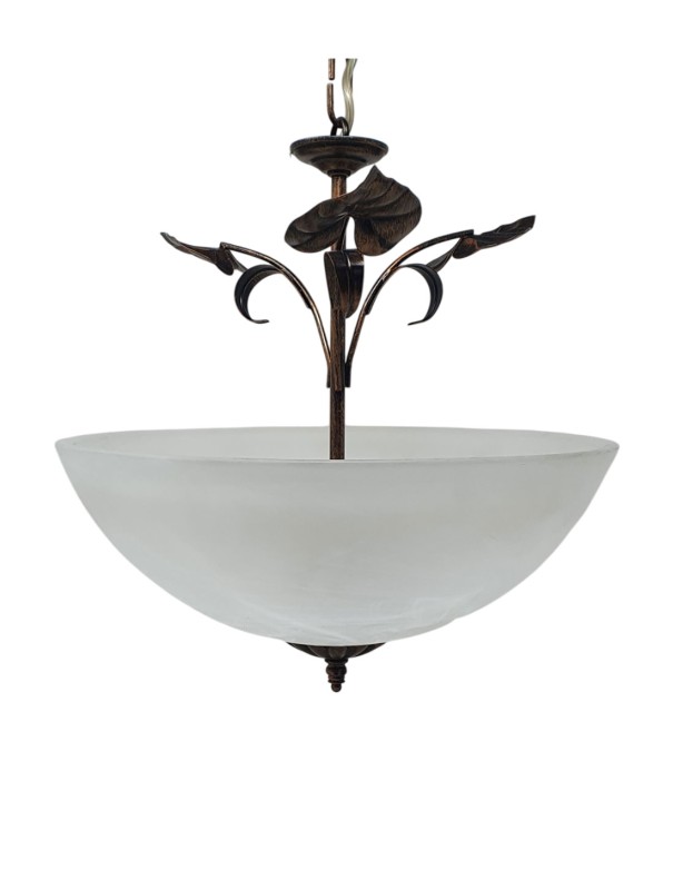 Lámpara de Forja Cuerpo Cobre Patinado