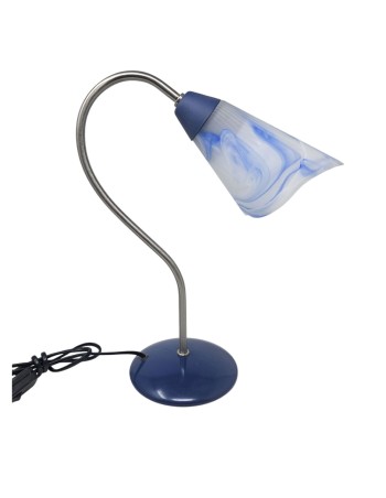 Lámpara de Mesa Níquel Azul