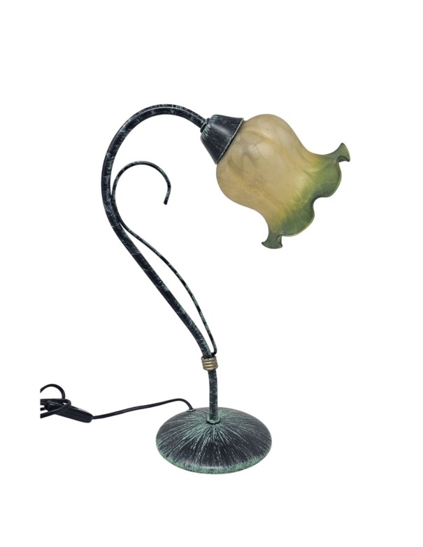 Lámpara Sobremesa Negro Patina Verde