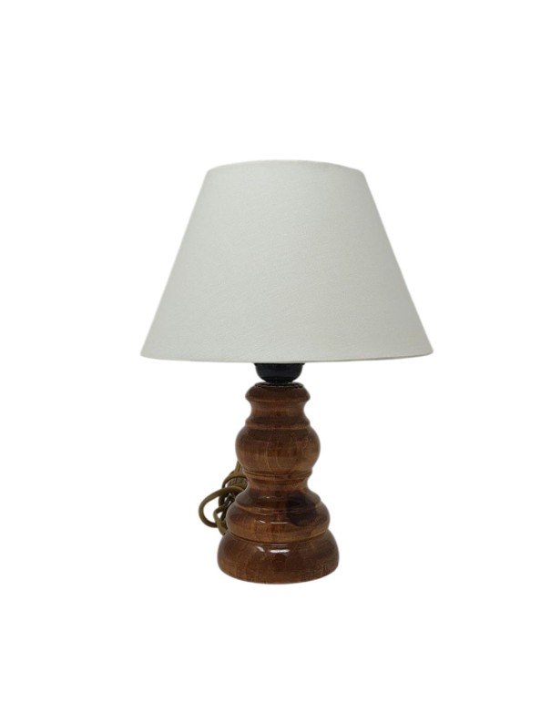 Lámpara de Mesa Nogal con Pantalla de...