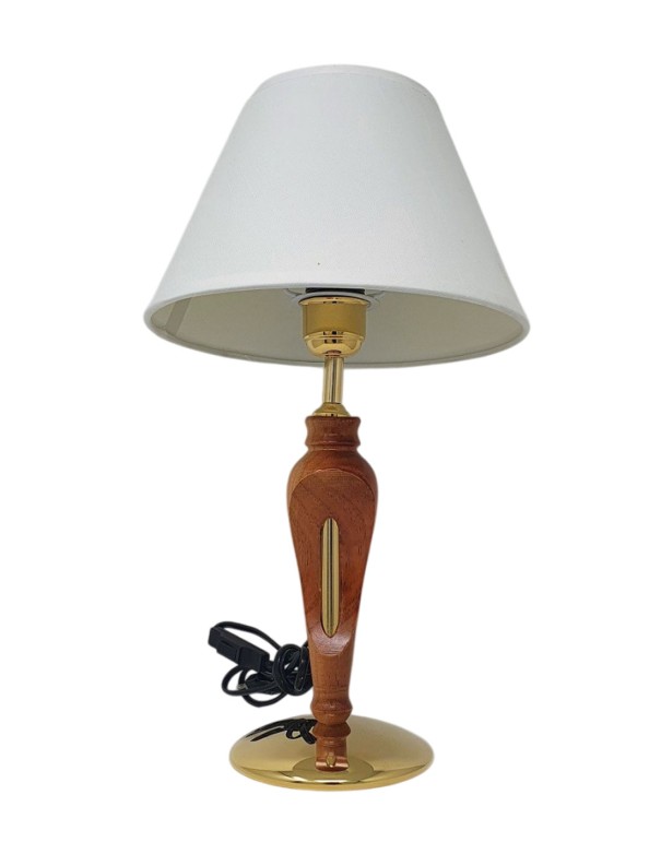 Lámpara de Mesa Oro Miel Tallada