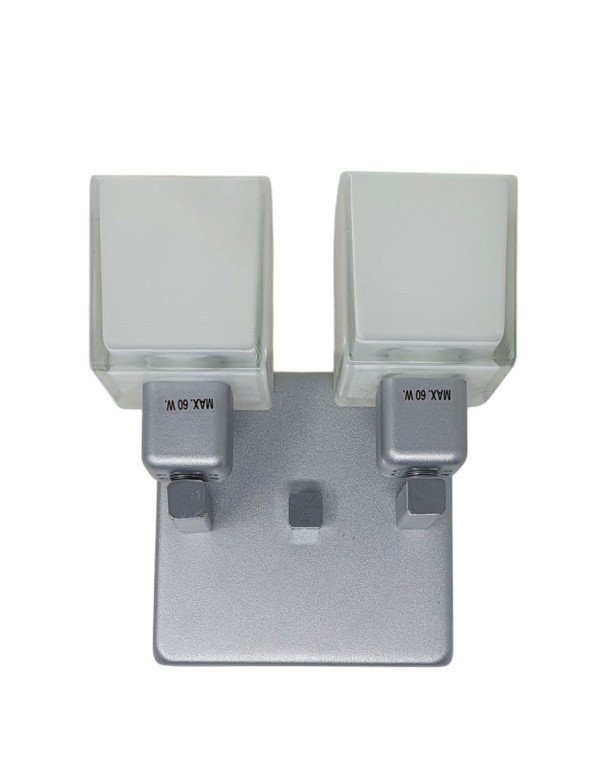 Aplique Plata Tulipa Cuadrada E-14