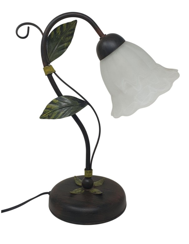 Lámpara Sobremesa Marrón y Verde