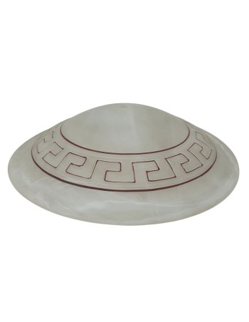 Plato de 40 Blanco Greca Negra