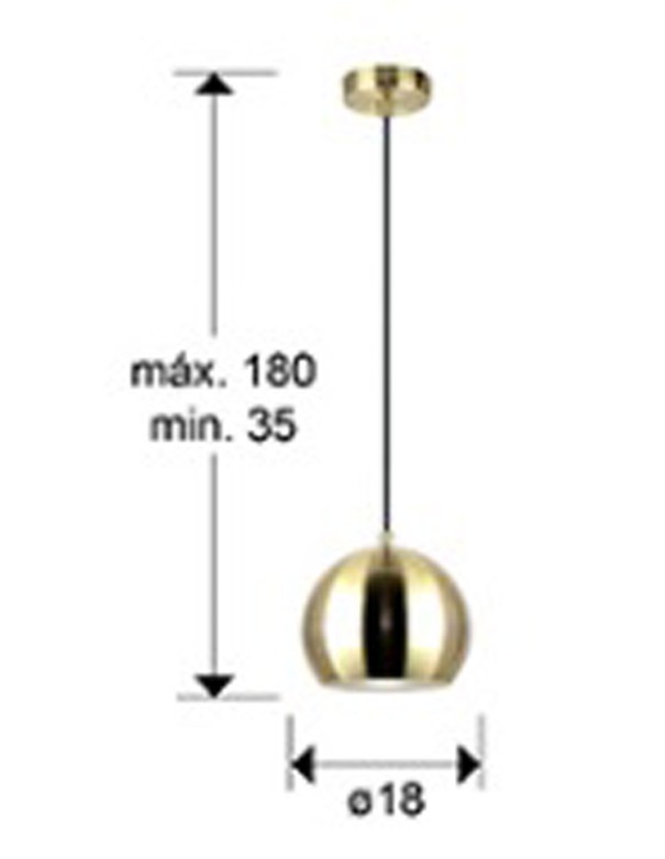 Olena Lámpara 1 Luz Latón Schuller