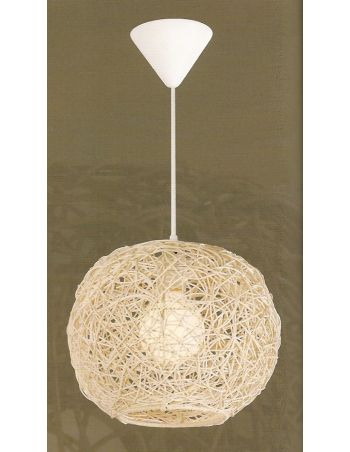 Lámpara mimbre natural