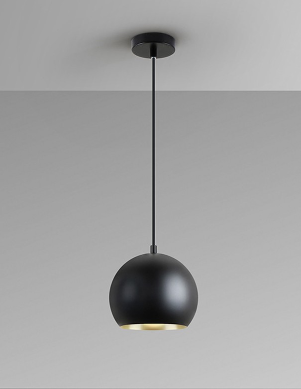 Olena Lámpara 1 Luz Negro Interior...