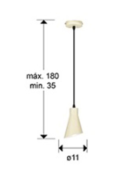 Bera Lámpara 1 Luz Crema Schuller