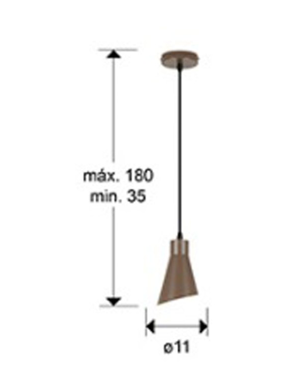 Bera Lámpara 1 Luz Marrón Schuller