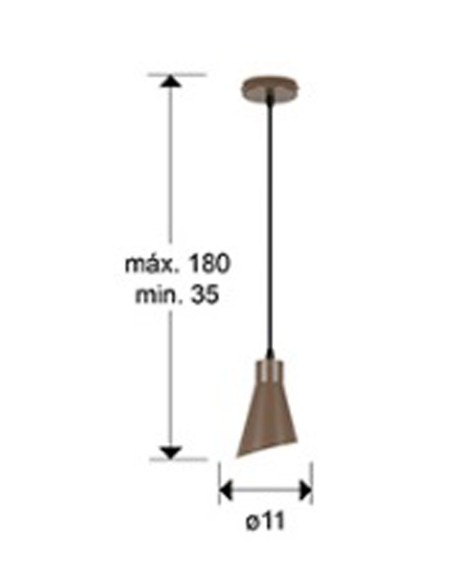 Bera Lámpara 1 Luz Marrón Schuller