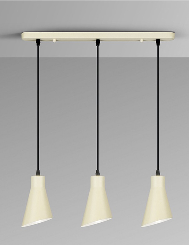 Bera Lámpara Lineal 3 Luces Crema...