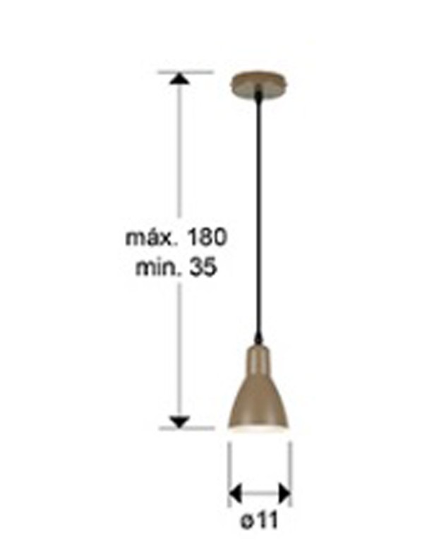 Afra Lámpara 1 Luz Marrón Schuller