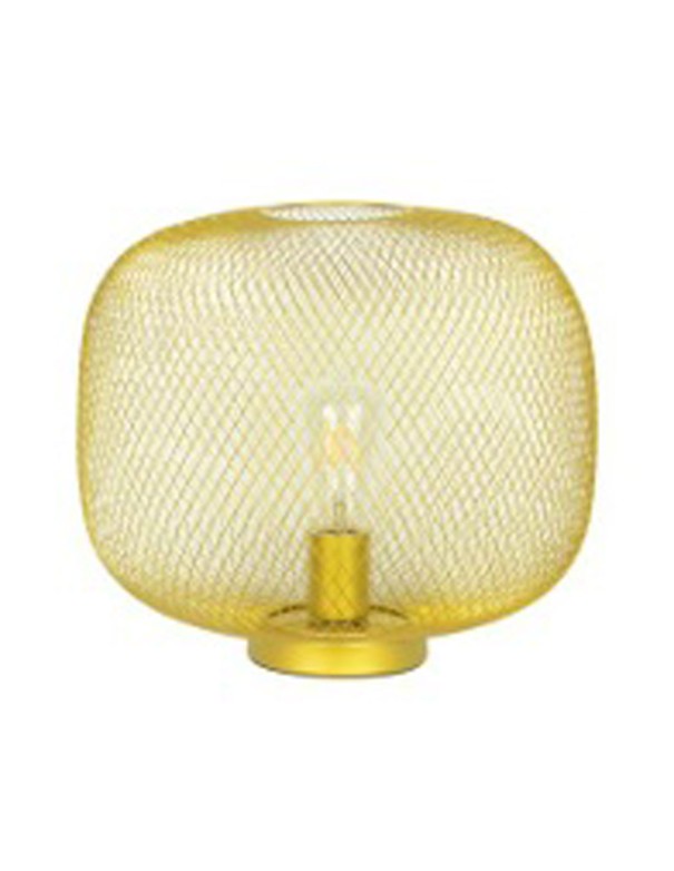 Lámpara de Mesa Alambre Dorada