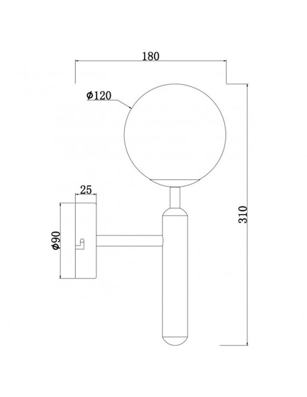 Aplique Bola Cristal Opal y Metal Dorado