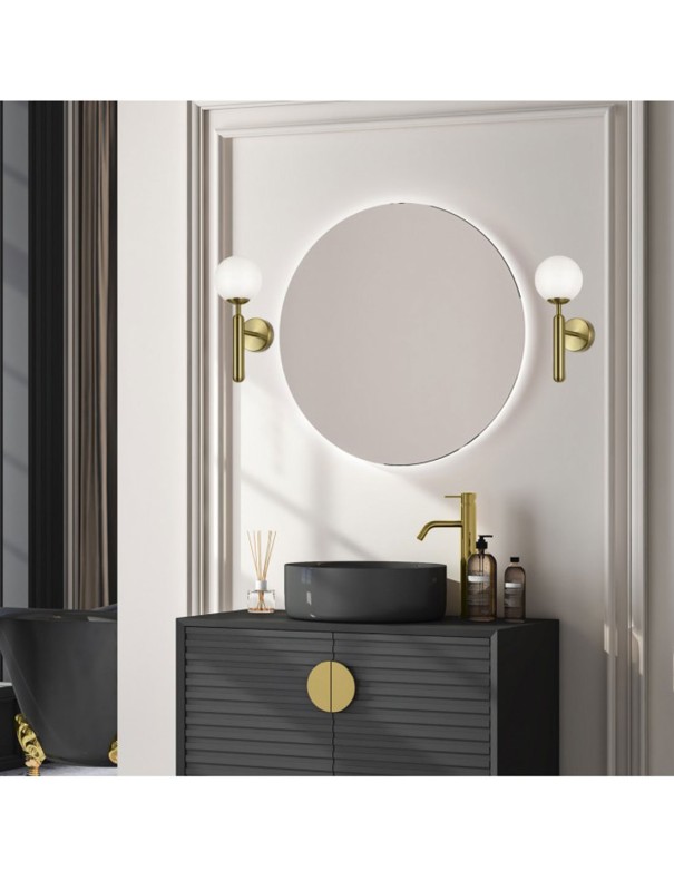 Apliques dorados lateral espejo