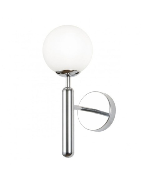 Aplique metal cromado y bola de cristal