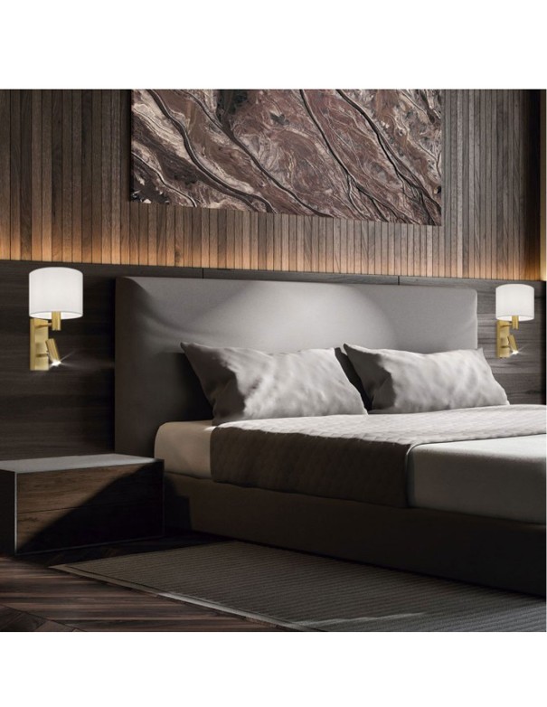 Apliques dorados para cabeceros con pantalla