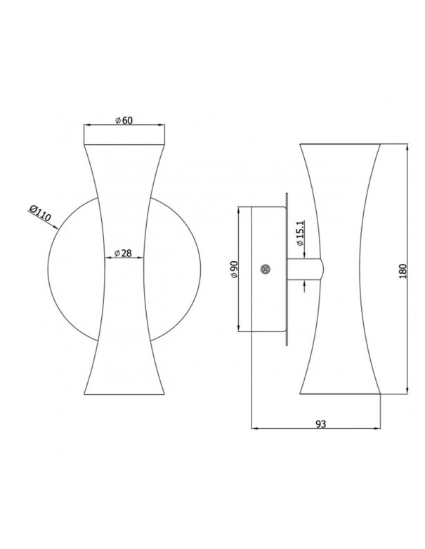 Aplique Doble Bombilla Cuero