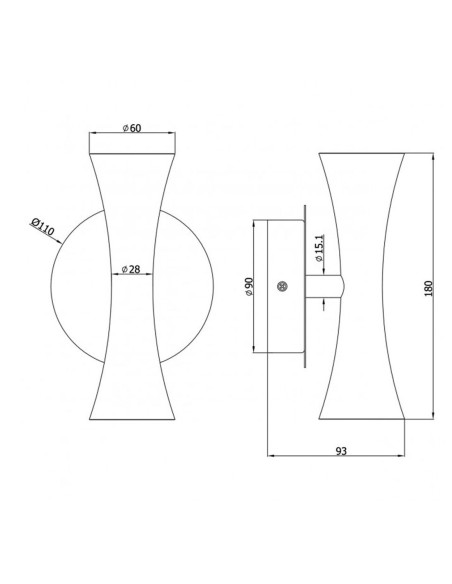 Aplique Doble Bombilla Cuero