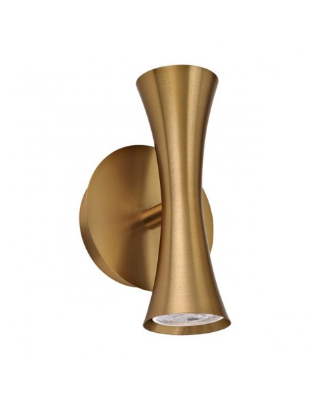 Aplique de pared doble bombilla cuero