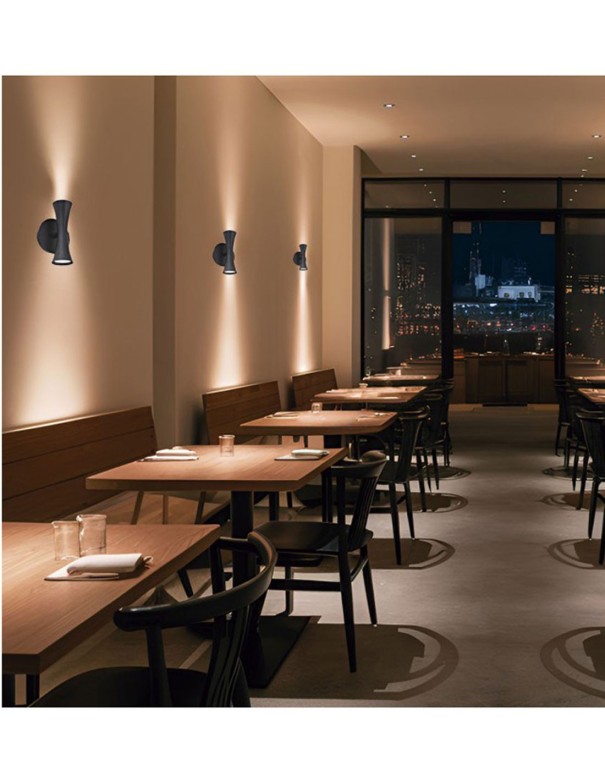 Aplique doble luz negro precio oferta