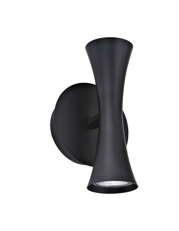 Aplique Doble Bombilla Negro