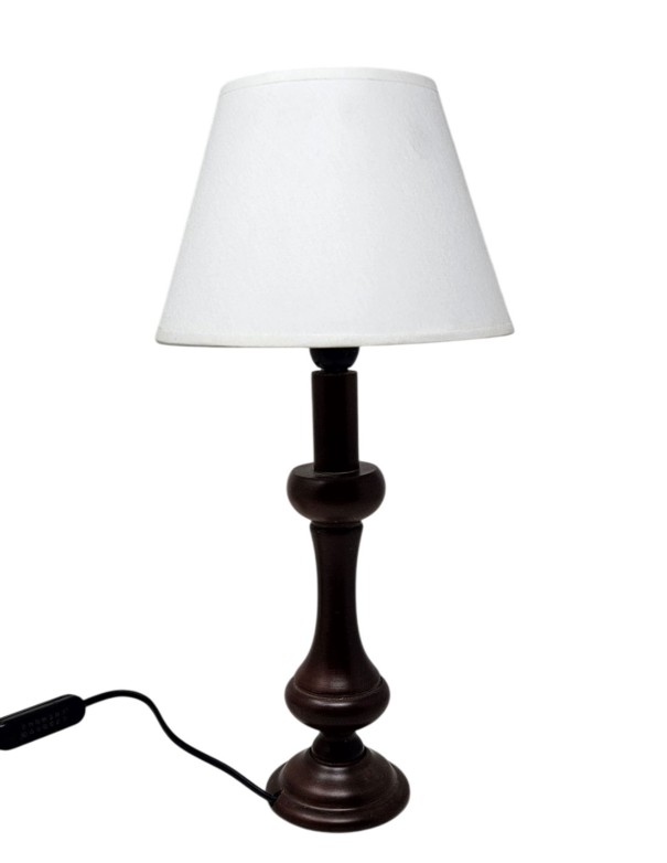 Lámpara Sobremesa Madera Oscura