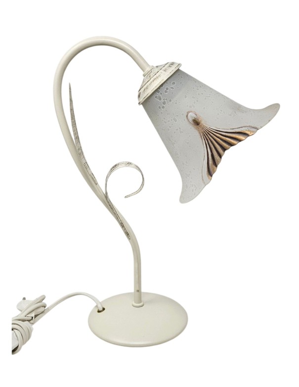 Lámpara Sobremesa Forja Marfil Oro