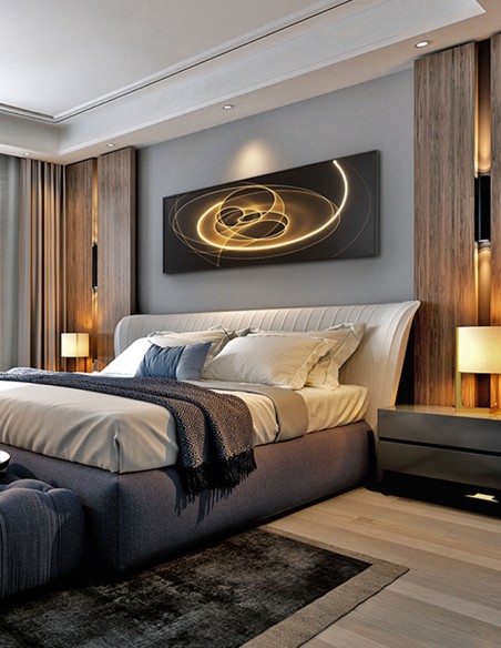 Cuadro Trazados con luz super original