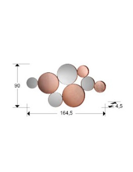 Malmo Espejo Oro Rosa de Schuller