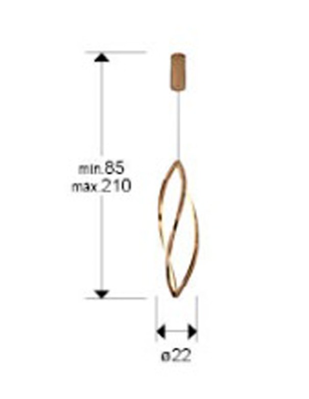 Adele Lámpara Pequeña Oro Rosa Schuller