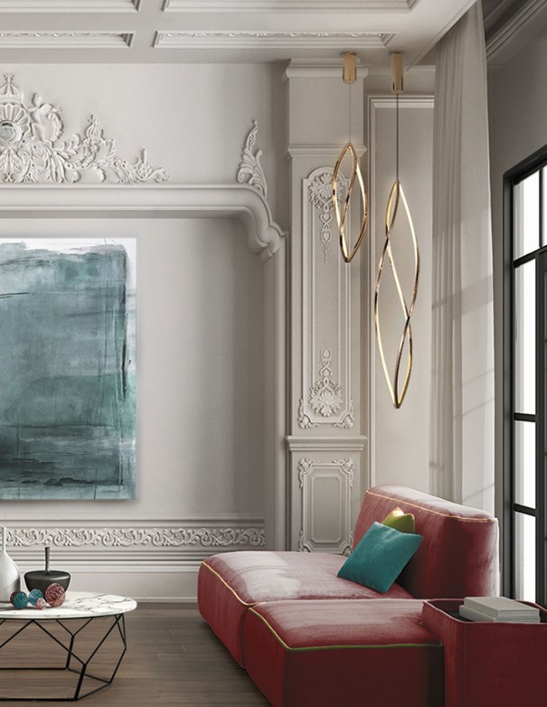 Adele Lámpara Grande Oro Rosa Schuller