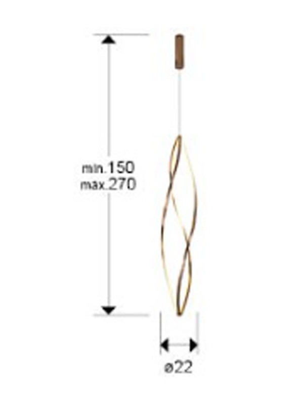 Adele Lámpara Grande Oro Rosa Schuller