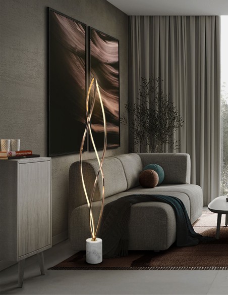 Adele Lámpara de Pie Oro Rosa Schuller