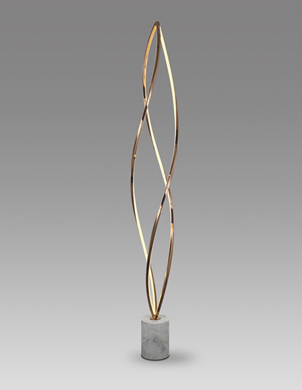 Adele Lámpara de Pie Oro Rosa Schuller