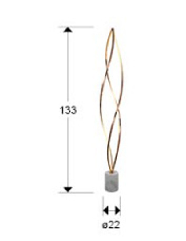 Adele Lámpara de Pie Oro Rosa Schuller