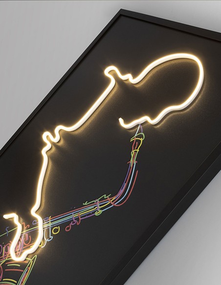 Saxofón Cuadro Luz Led Schuller