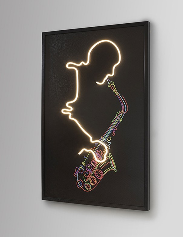 Saxofón Cuadro Luz Led Schuller