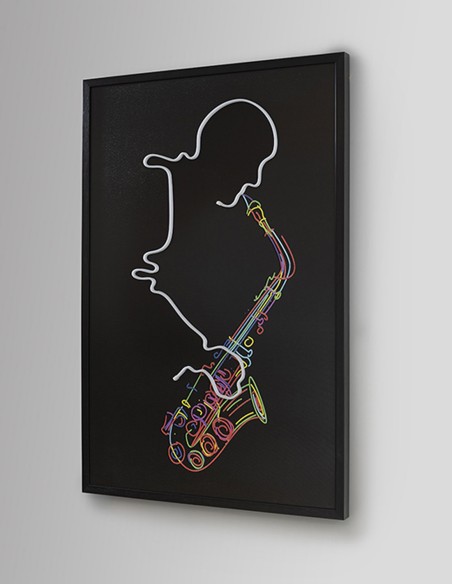 Saxofón Cuadro Luz Led Schuller