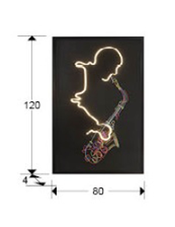 Saxofón Cuadro Luz Led Schuller