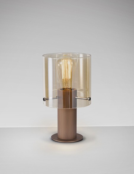 Venize Lámpara de Mesa Cobre Ambar Schuller