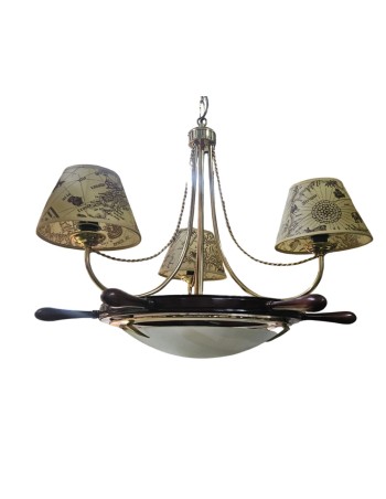Lámpara Timón Barco 3 Brazos