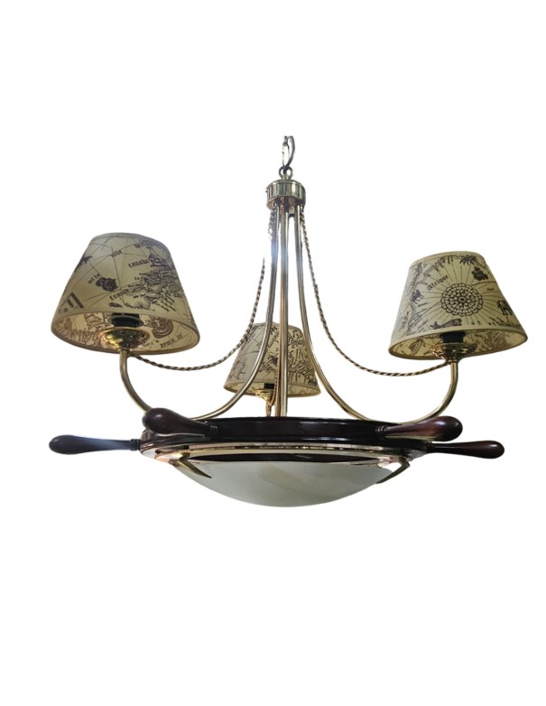 Lámpara Timón Barco 3 Brazos