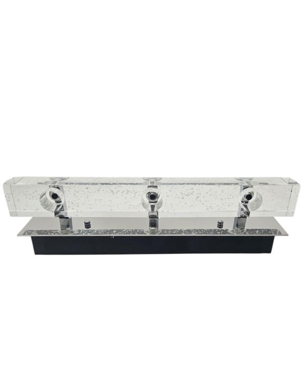 Aplique 3 luces tulipa cristal