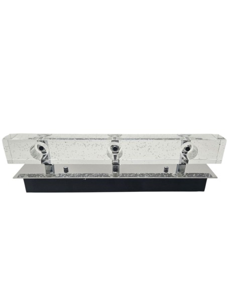 Aplique 3 luces tulipa cristal