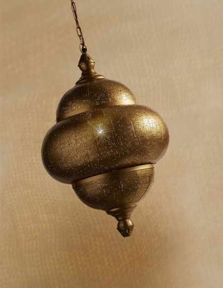 Lampara de Techo Moruna Dorada